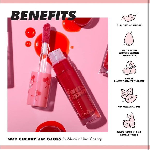 Lime Crime Wet Cherry Gloss in Cherry Slime - Picture 3 of 5